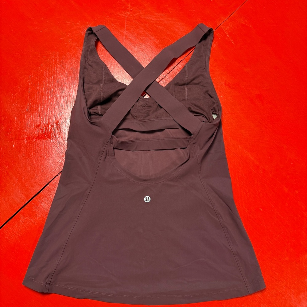 LULULEMON MAROON BURGUNDY WINE TANK NO BRA LINER - Picture 2 of 5